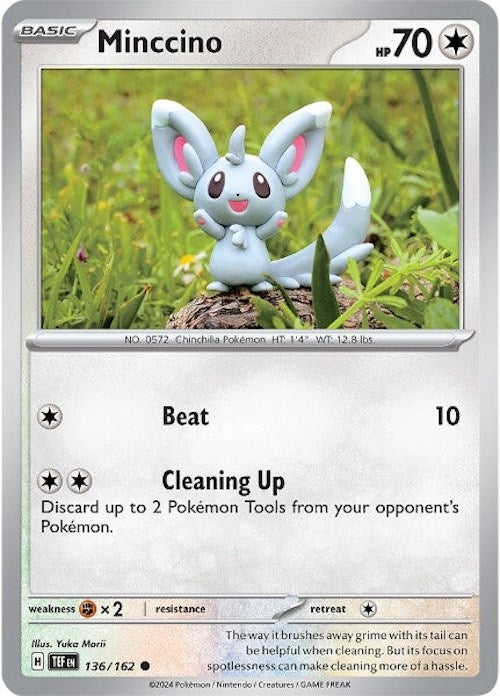 Minccino (136/162) [Scarlet & Violet: Temporal Forces] | Golgari Games