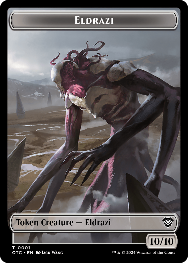 Eldrazi // Clue Double-Sided Token [Outlaws of Thunder Junction Commander Tokens] | Golgari Games