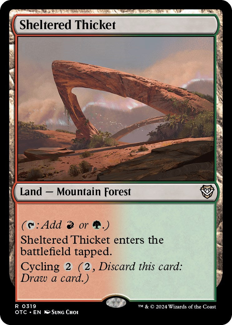 Sheltered Thicket [Outlaws of Thunder Junction Commander] | Local Legends