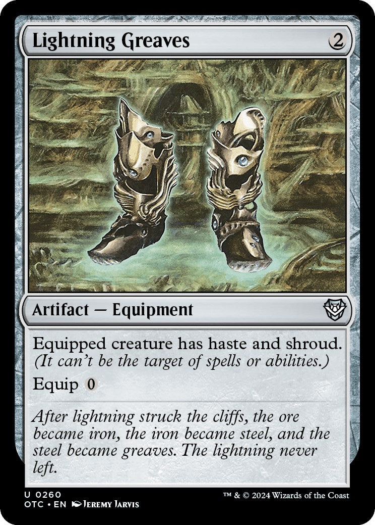 Lightning Greaves [Outlaws of Thunder Junction Commander] | Local Legends