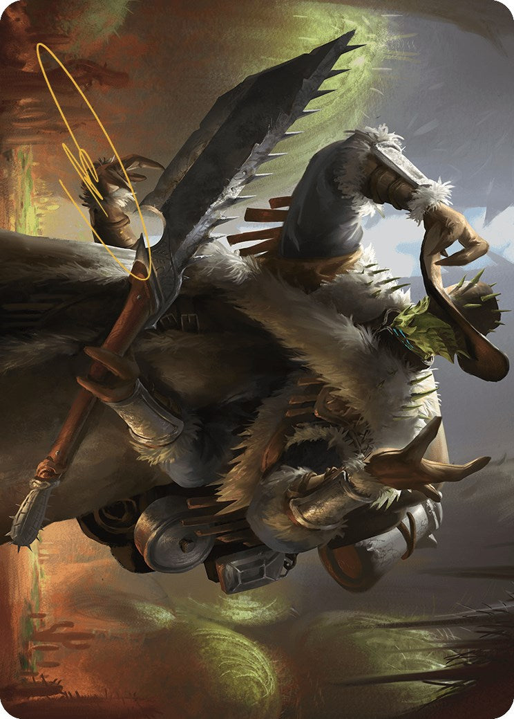 Hardbristle Bandit Art Card (Gold-Stamped Signature) [Outlaws of Thunder Junction Art Series] | Local Legends