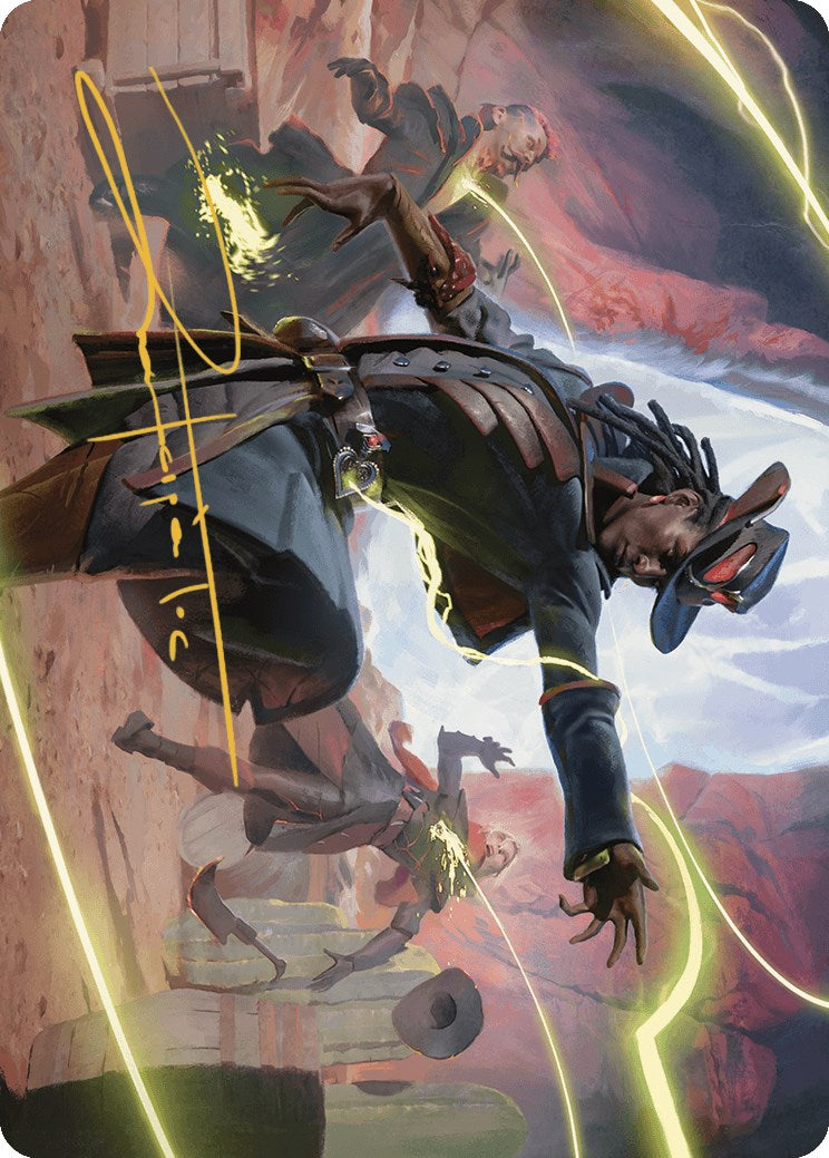 Lilah, Undefeated Slickshot Art Card (Gold-Stamped Signature) [Outlaws of Thunder Junction Art Series] | Local Legends
