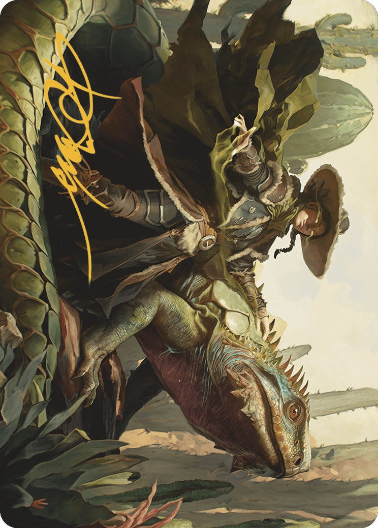 Outcaster Trailblazer Art Card (Gold-Stamped Signature) [Outlaws of Thunder Junction Art Series] | Golgari Games