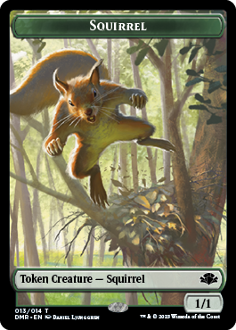 Zombie // Squirrel Double-Sided Token [Dominaria Remastered Tokens] | Golgari Games