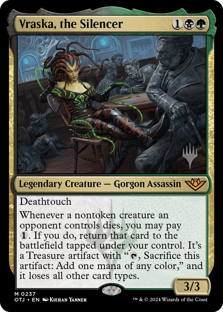 Vraska, the Silencer (Promo Pack) [Outlaws of Thunder Junction Promos] | Golgari Games