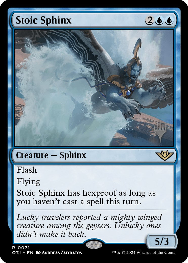 Stoic Sphinx (Promo Pack) [Outlaws of Thunder Junction Promos] | Golgari Games