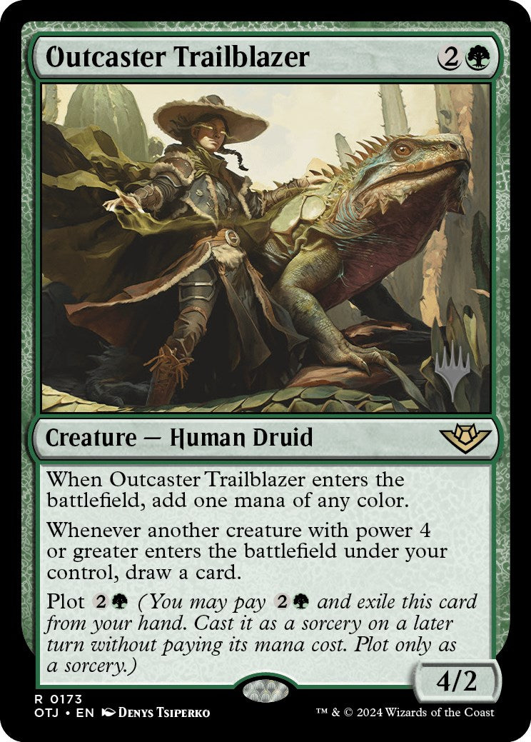 Outcaster Trailblazer (Promo Pack) [Outlaws of Thunder Junction Promos] | Golgari Games