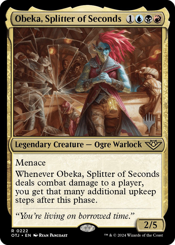 Obeka, Splitter of Seconds (Promo Pack) [Outlaws of Thunder Junction Promos] | Golgari Games