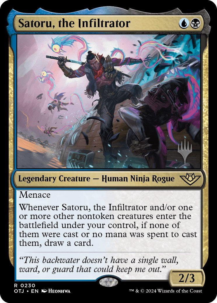 Satoru, the Infiltrator (Promo Pack) [Outlaws of Thunder Junction Promos] | Golgari Games