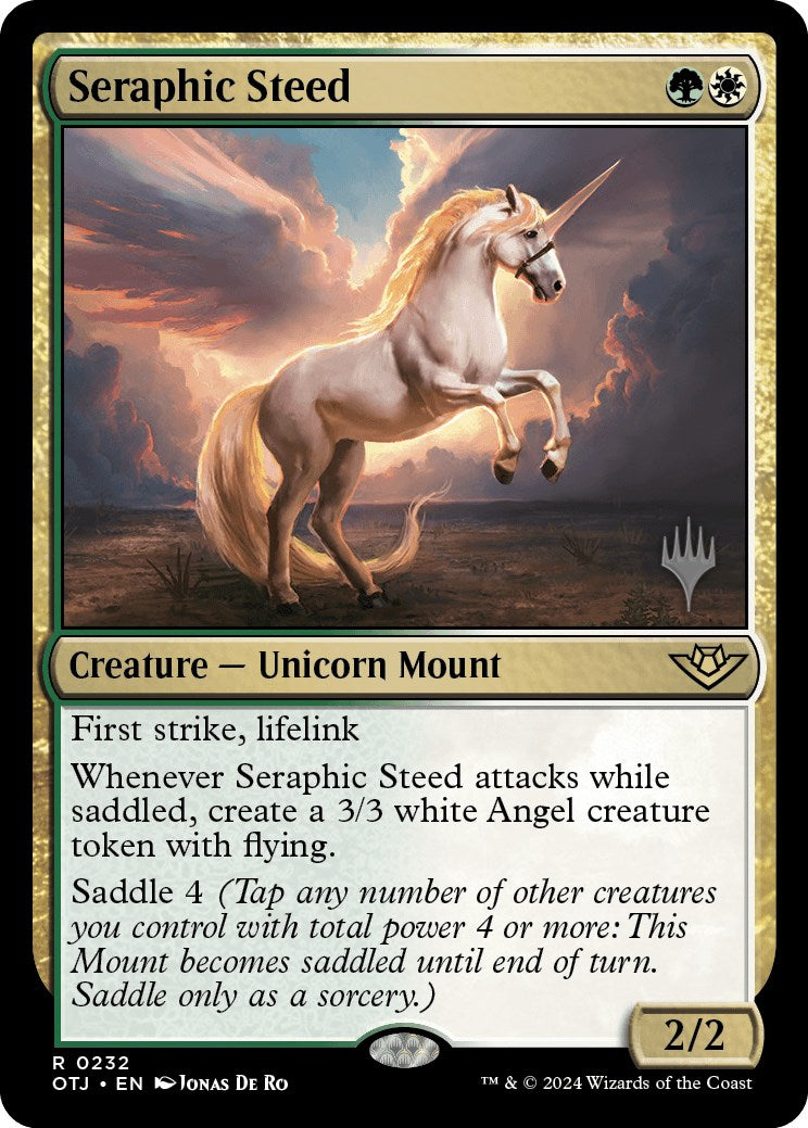 Seraphic Steed (Promo Pack) [Outlaws of Thunder Junction Promos] | Golgari Games