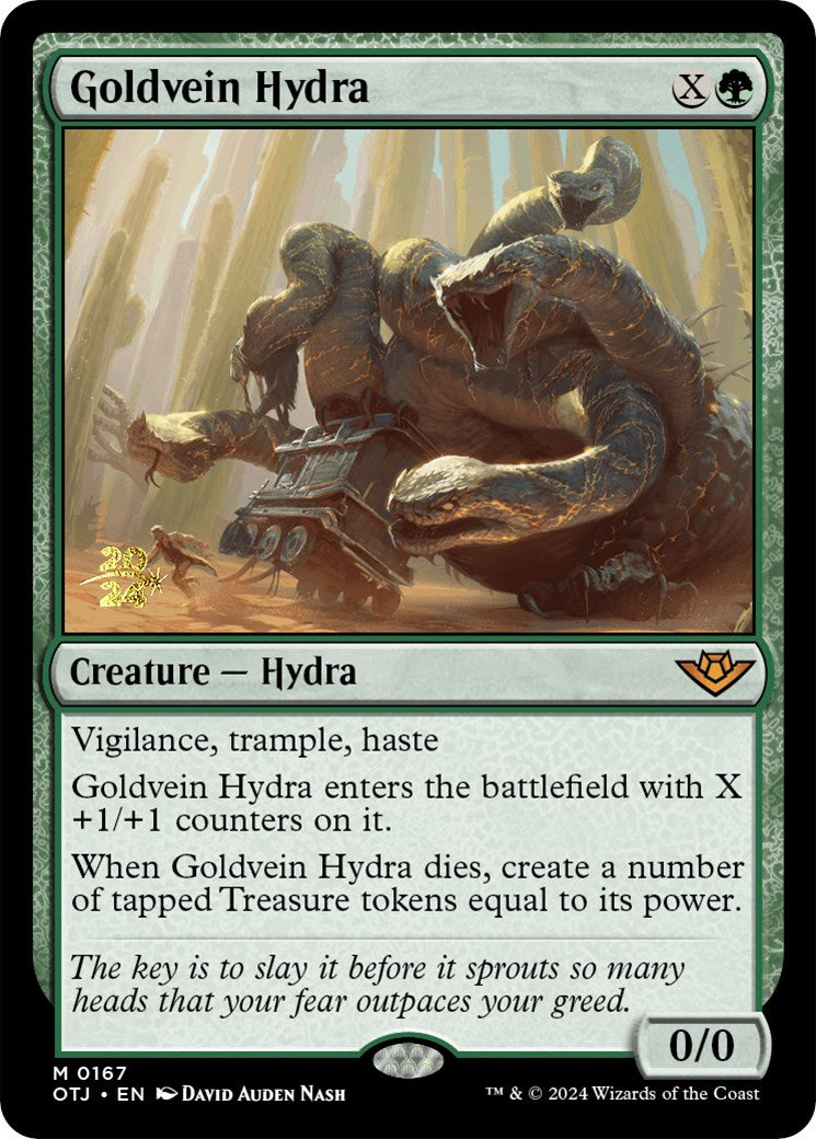 Goldvein Hydra [Outlaws of Thunder Junction Prerelease Promos] | Local Legends