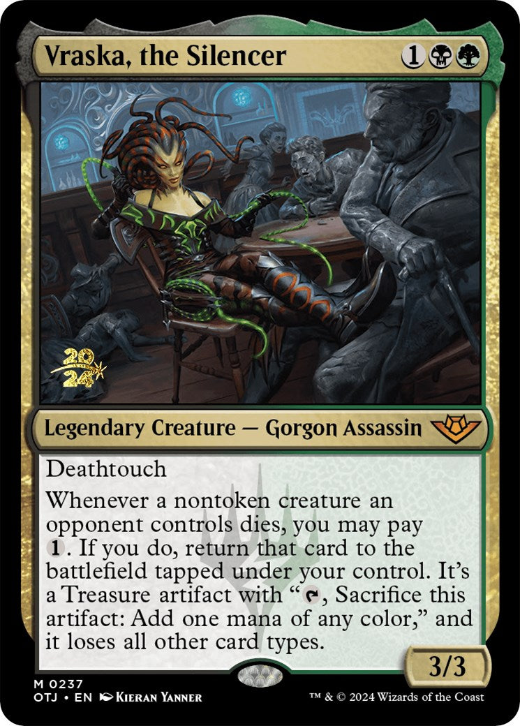 Vraska, the Silencer [Outlaws of Thunder Junction Prerelease Promos] | Golgari Games