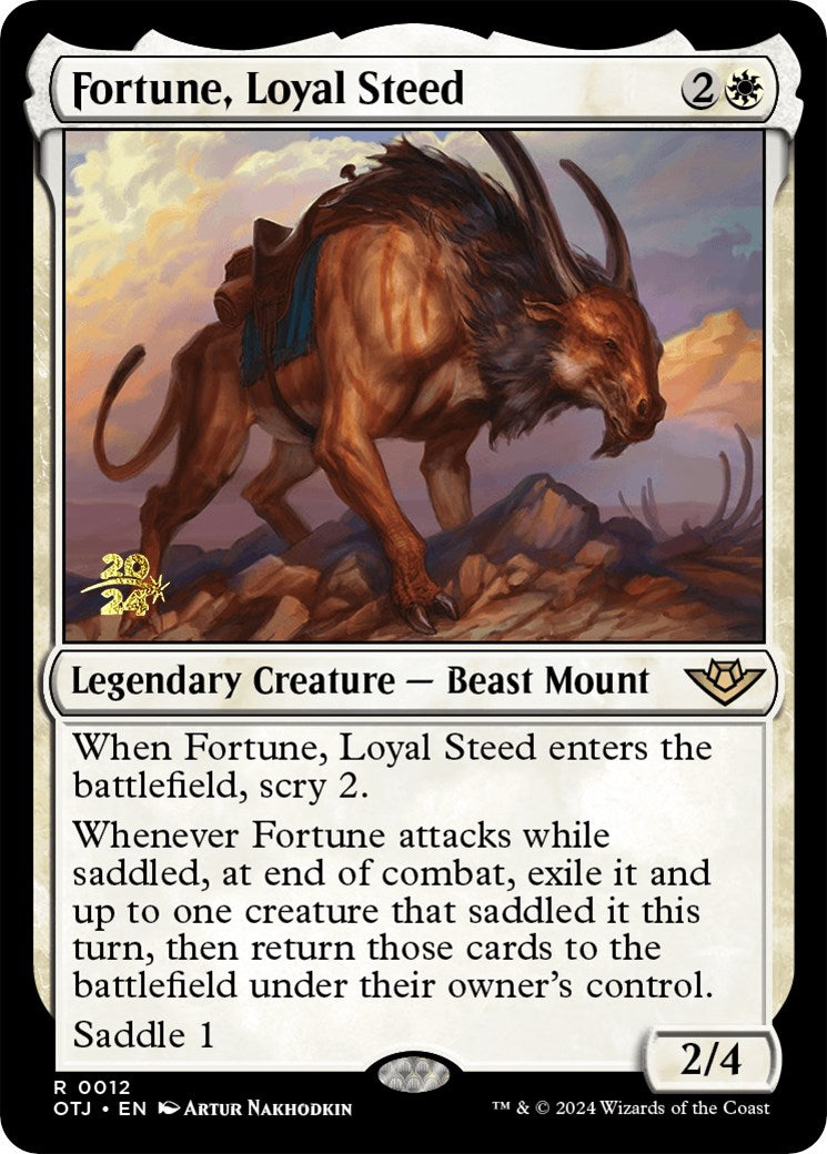 Fortune, Loyal Steed [Outlaws of Thunder Junction Prerelease Promos] | Local Legends