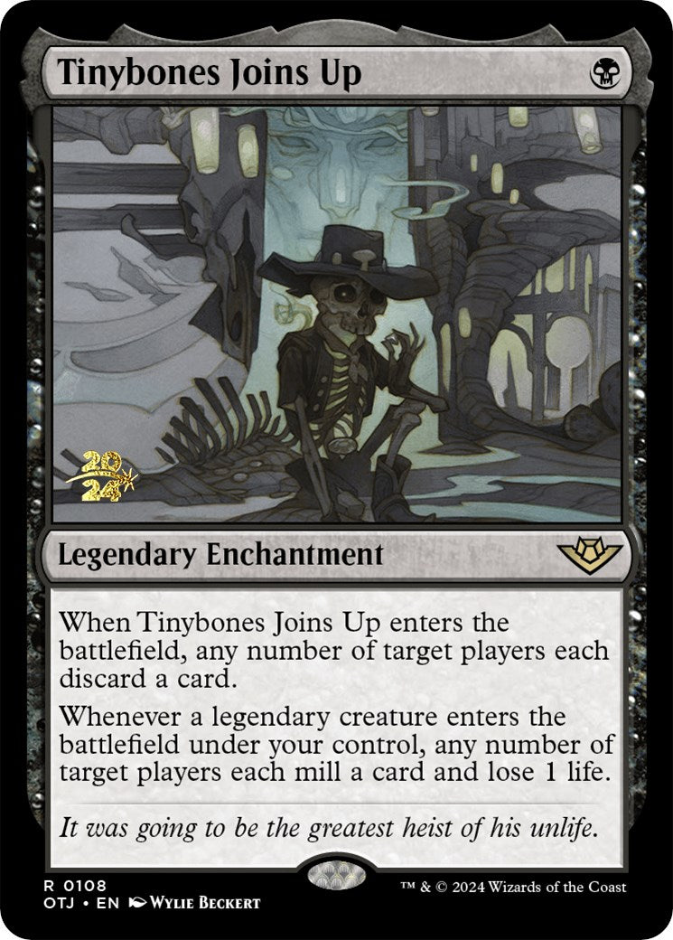 Tinybones Joins Up [Outlaws of Thunder Junction Prerelease Promos] | Local Legends