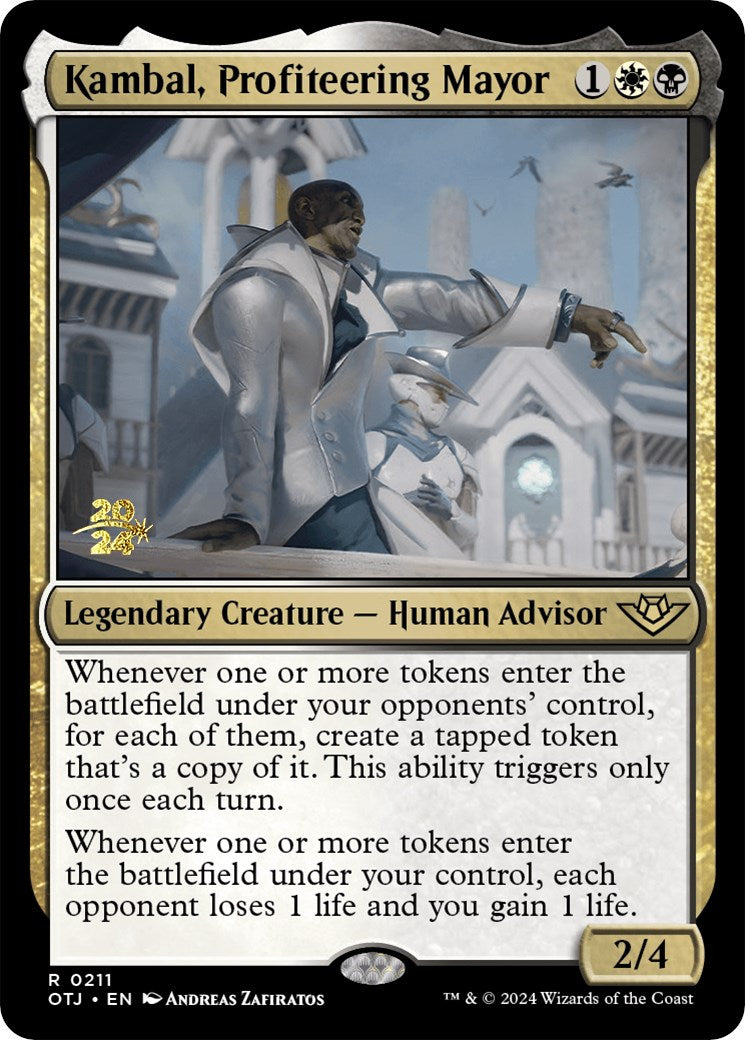 Kambal, Profiteering Mayor [Outlaws of Thunder Junction Prerelease Promos] | Local Legends