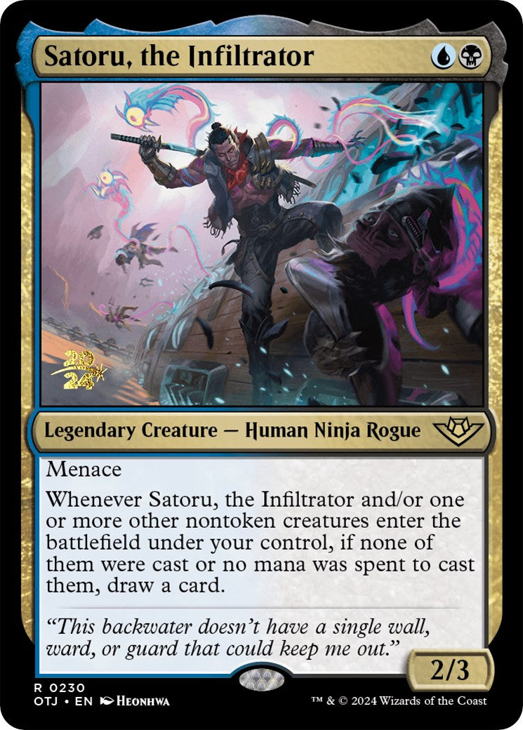 Satoru, the Infiltrator [Outlaws of Thunder Junction Prerelease Promos] | Golgari Games