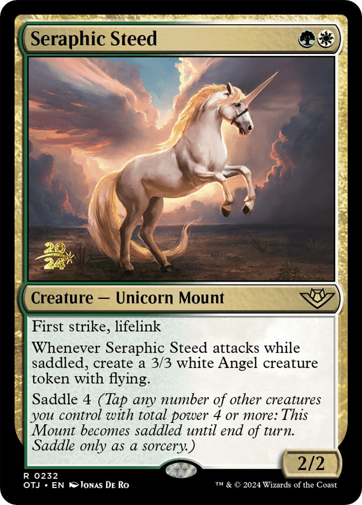 Seraphic Steed [Outlaws of Thunder Junction Prerelease Promos] | Golgari Games