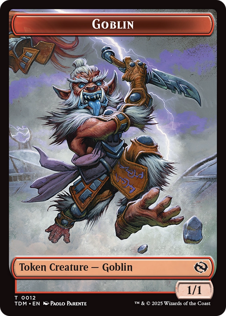 Goblin // Warrior Double-Sided Token [Tarkir: Dragonstorm Tokens] | Local Legends