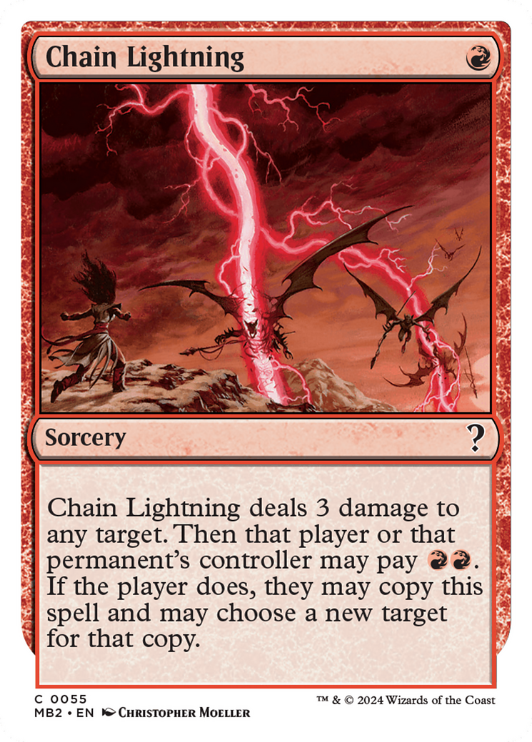 Chain Lightning (White Border) [Mystery Booster 2] | Local Legends