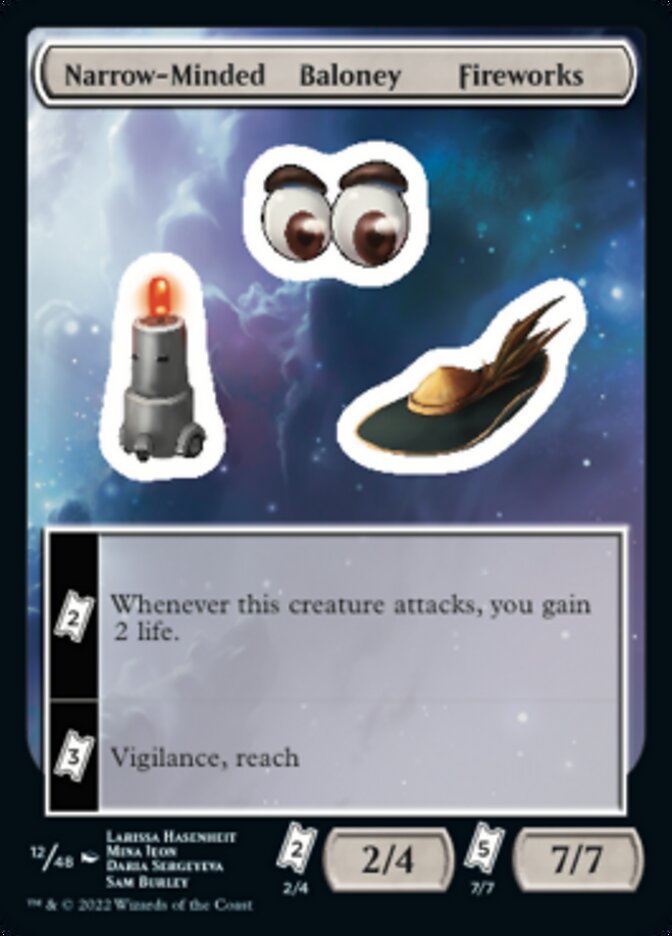 Narrow-Minded Baloney Fireworks [Unfinity Stickers] | Golgari Games