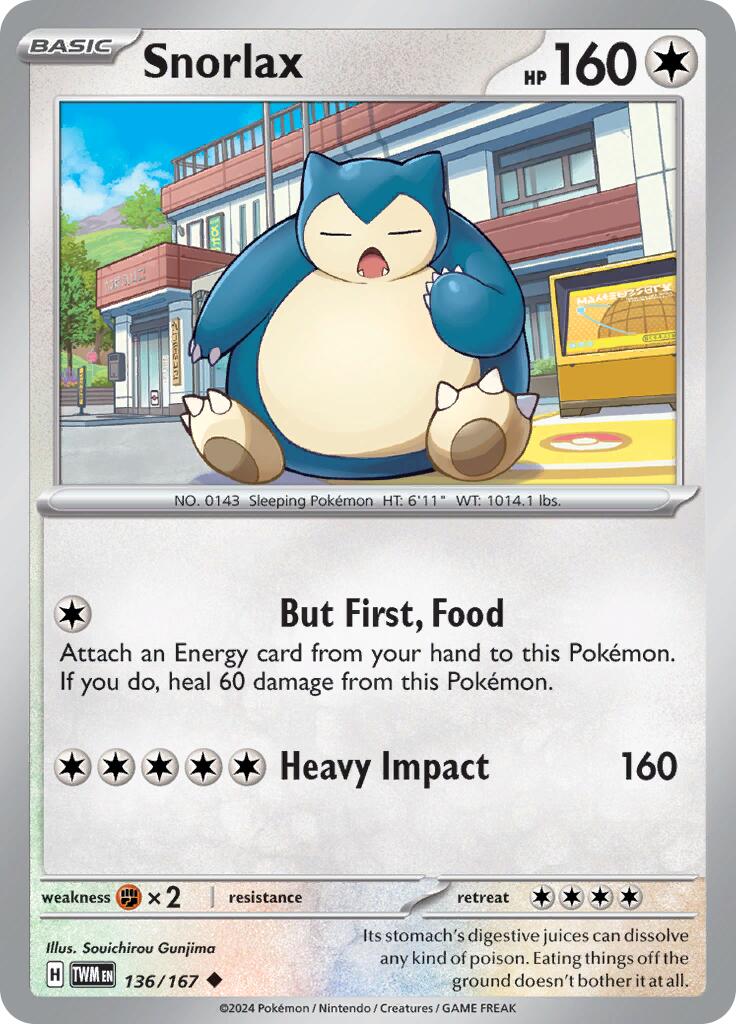 Snorlax (136/167) [Scarlet & Violet: Twilight Masquerade] | Golgari Games