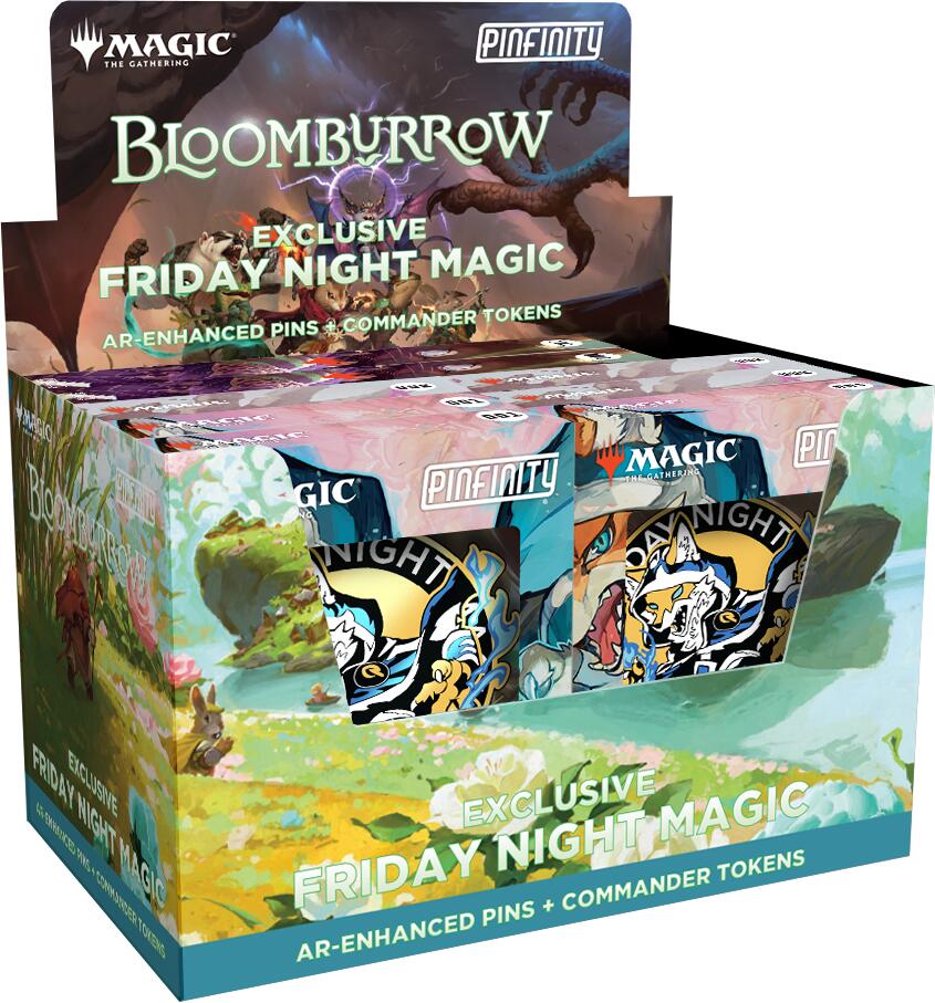 Bloomburrow - Pinfinity Friday Night Magic AR-Enhanced Pin + Commander Token Display | Local Legends
