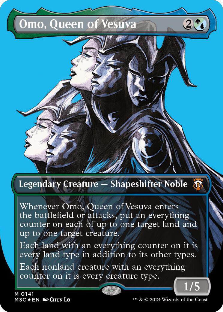 Omo, Queen of Vesuva (Borderless) (Ripple Foil) [Modern Horizons 3 Commander] | Local Legends