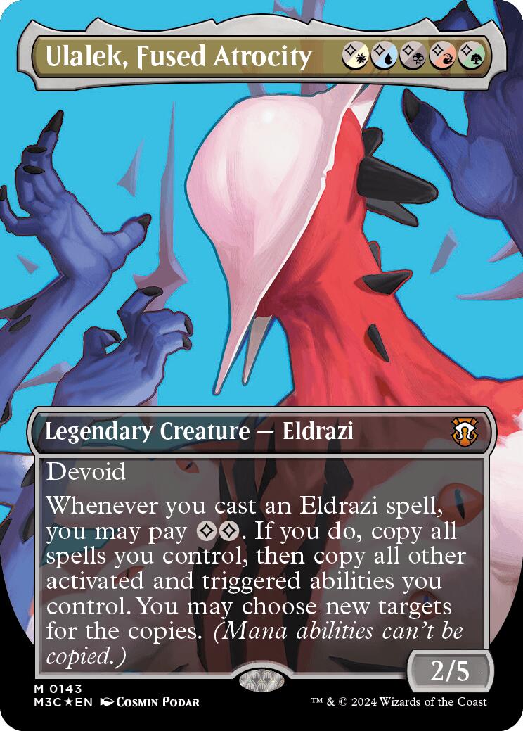 Ulalek, Fused Atrocity (Borderless) (Ripple Foil) [Modern Horizons 3 Commander] | Local Legends