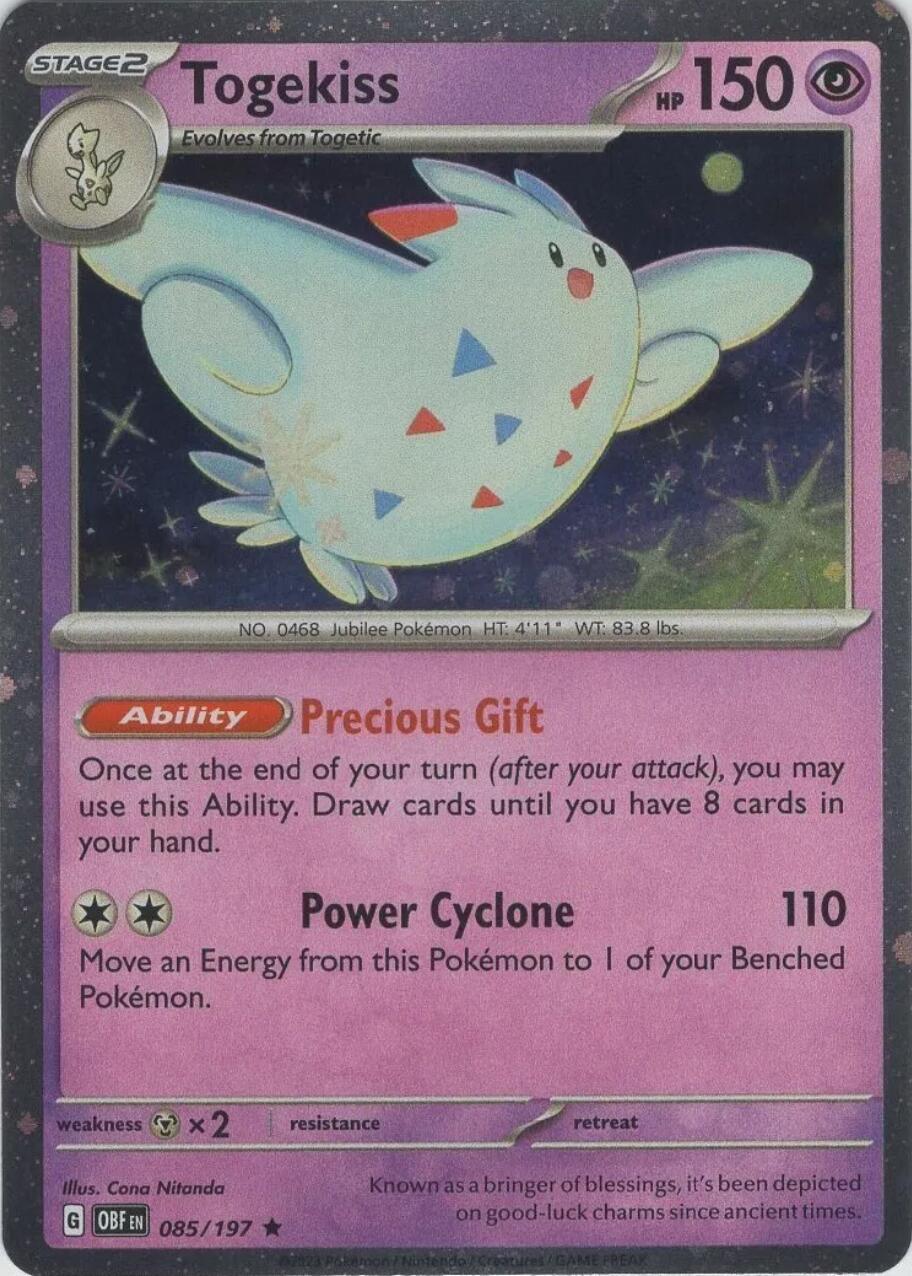 Togekiss (085/197) (Cosmos Holo) [Scarlet & Violet: Obsidian Flames] | Golgari Games