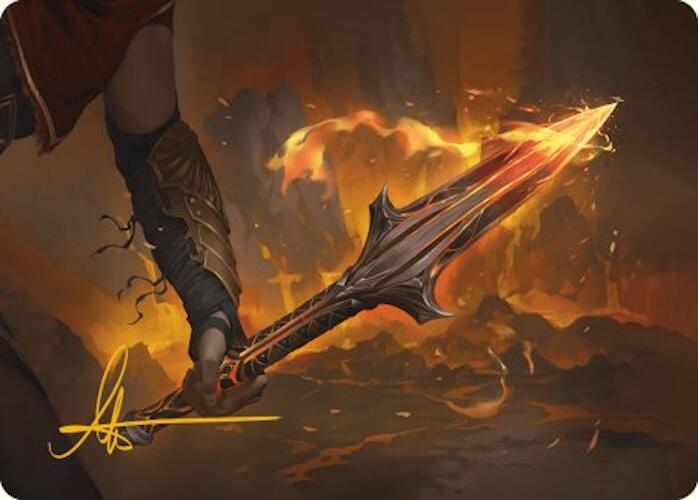 The Spear of Leonidas Art Card (Gold-Stamped Signature) [Assassin's Creed Art Series] | Golgari Games