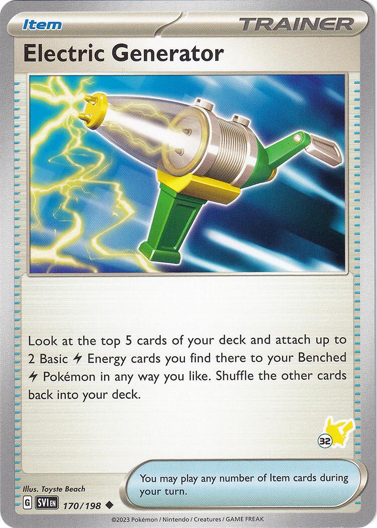 Electric Generator (170/198) (Pikachu Stamp #32) [Battle Academy 2024] | Golgari Games