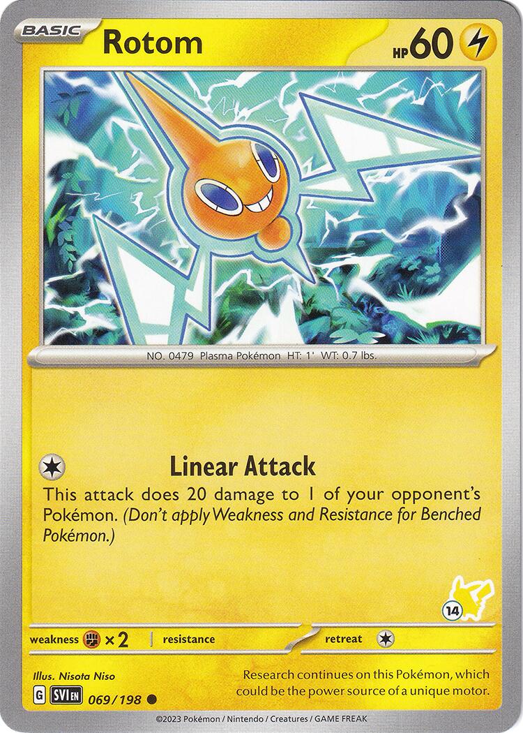 Rotom (069/198) (Pikachu Stamp #14) [Battle Academy 2024] | Golgari Games