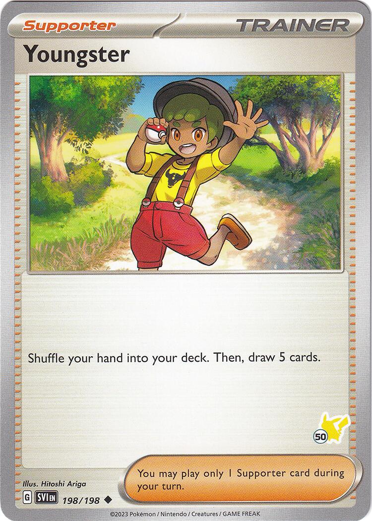 Youngster (198/198) (Pikachu Stamp #50) [Battle Academy 2024] | Golgari Games