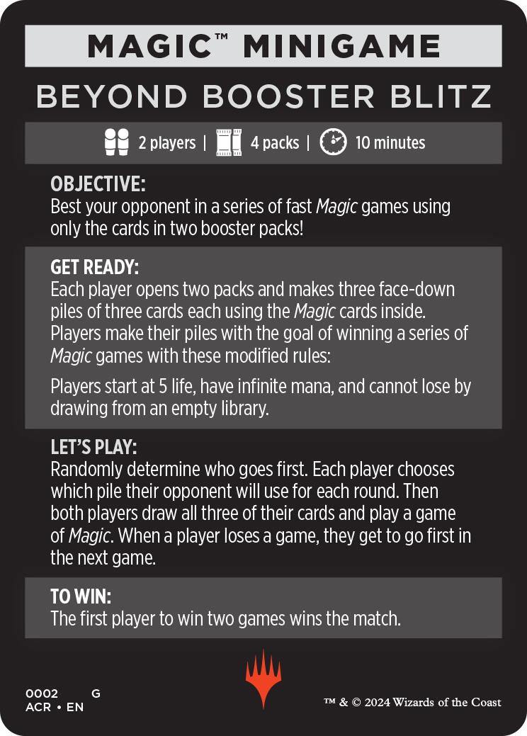 Beyond Booster Blitz (Magic Minigame) [Assassin's Creed Minigame] | Local Legends