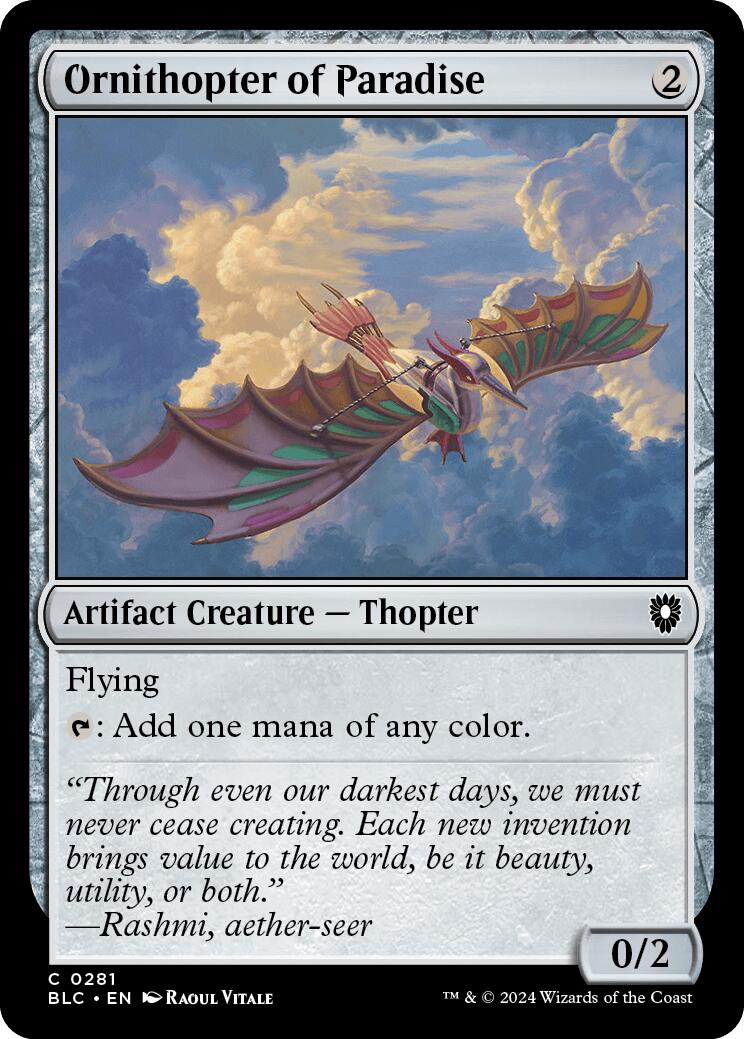 Ornithopter of Paradise [Bloomburrow Commander] | Local Legends