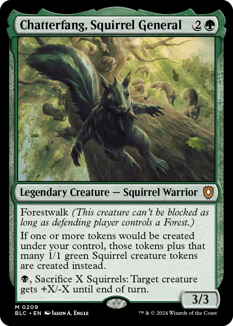 Chatterfang, Squirrel General [Bloomburrow Commander] | Golgari Games