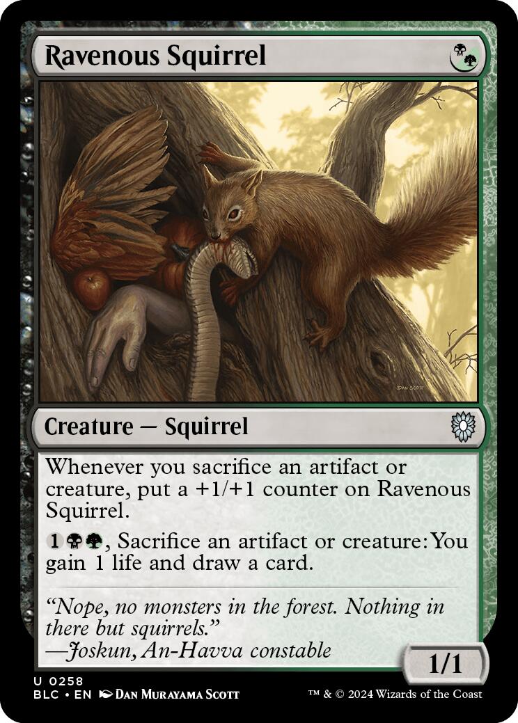 Ravenous Squirrel [Bloomburrow Commander] | Local Legends