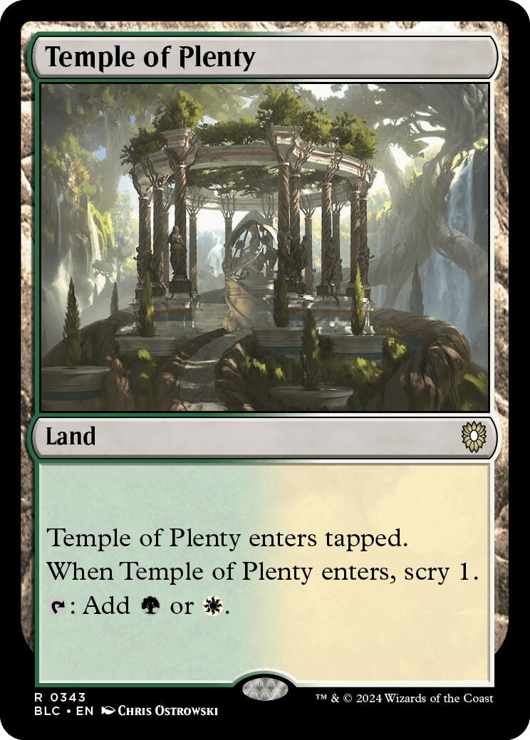 Temple of Plenty [Bloomburrow Commander] | Local Legends
