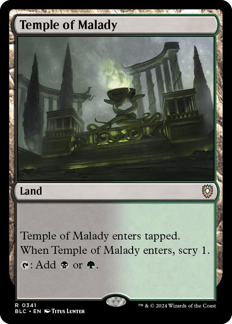 Temple of Malady [Bloomburrow Commander] | Local Legends