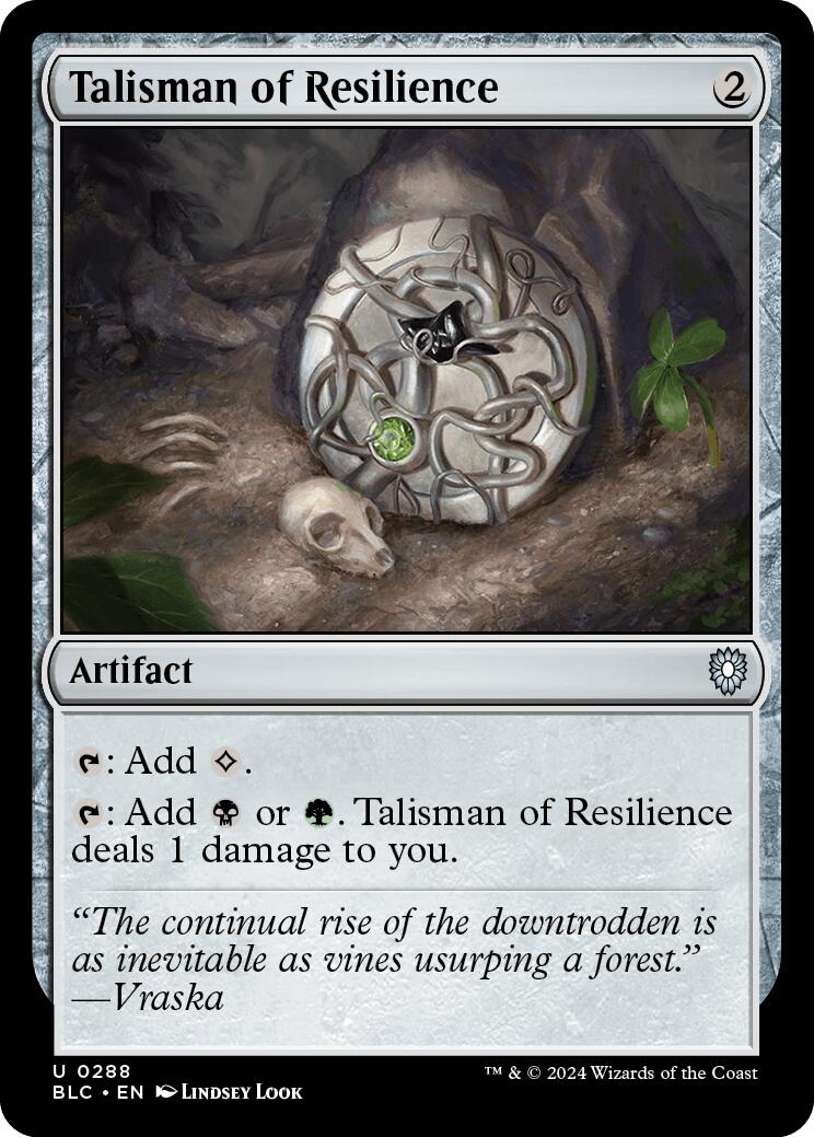 Talisman of Resilience [Bloomburrow Commander] | Local Legends