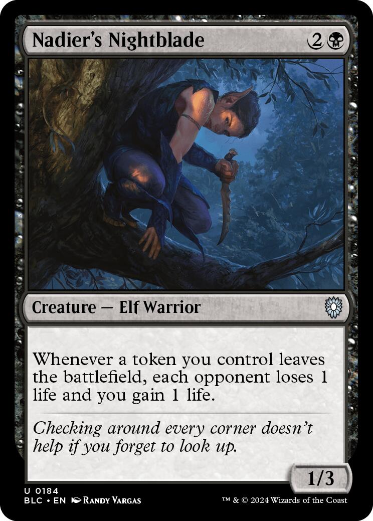 Nadier's Nightblade [Bloomburrow Commander] | Local Legends