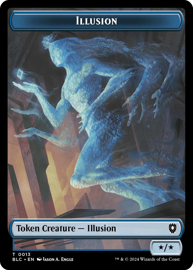 Illusion // Goblin Double-Sided Token [Bloomburrow Commander Tokens] | Golgari Games