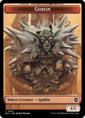 Goblin // Thopter Double-Sided Token [Bloomburrow Commander Tokens] | Golgari Games