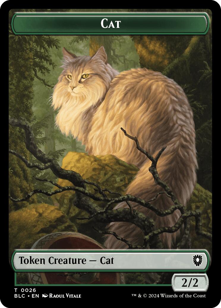 Cat // Beast (025) Double-Sided Token [Bloomburrow Commander Tokens] | Golgari Games