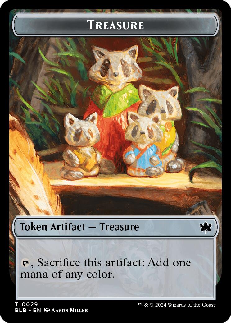 Cat // Treasure Double-Sided Token [Bloomburrow Commander Tokens] | Golgari Games