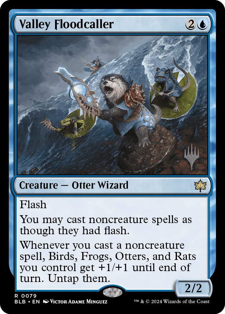 Valley Floodcaller (Promo Pack) [Bloomburrow Promos] | Local Legends