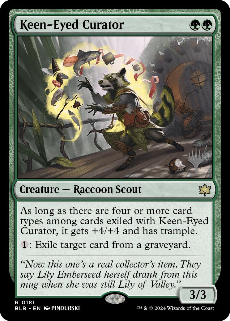 Keen-Eyed Curator (Promo Pack) [Bloomburrow Promos] | Local Legends