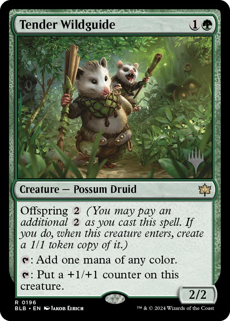 Tender Wildguide (Promo Pack) [Bloomburrow Promos] | Local Legends