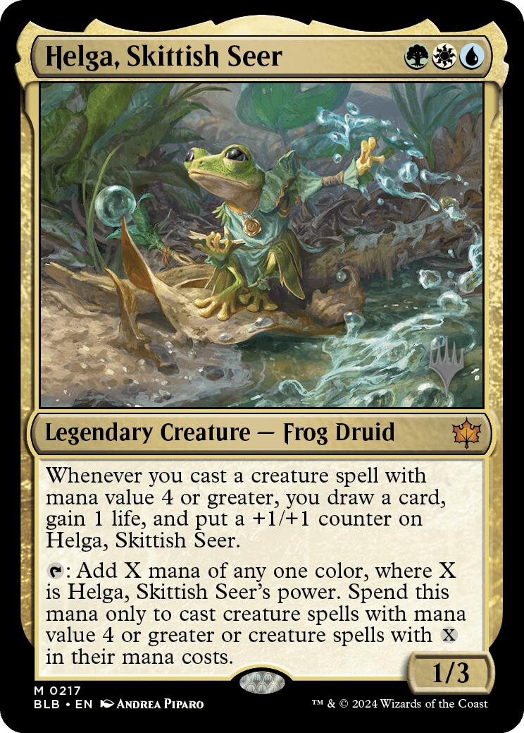 Helga, Skittish Seer (Promo Pack) [Bloomburrow Promos] | Golgari Games