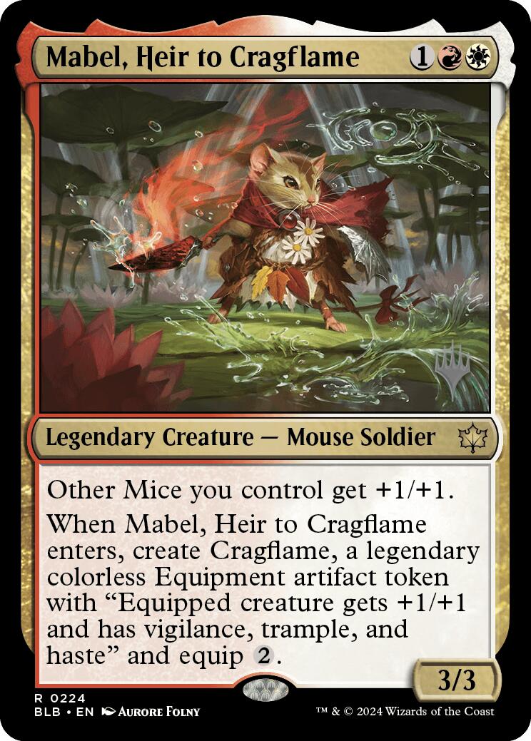 Mabel, Heir to Cragflame (Promo Pack) [Bloomburrow Promos] | Golgari Games